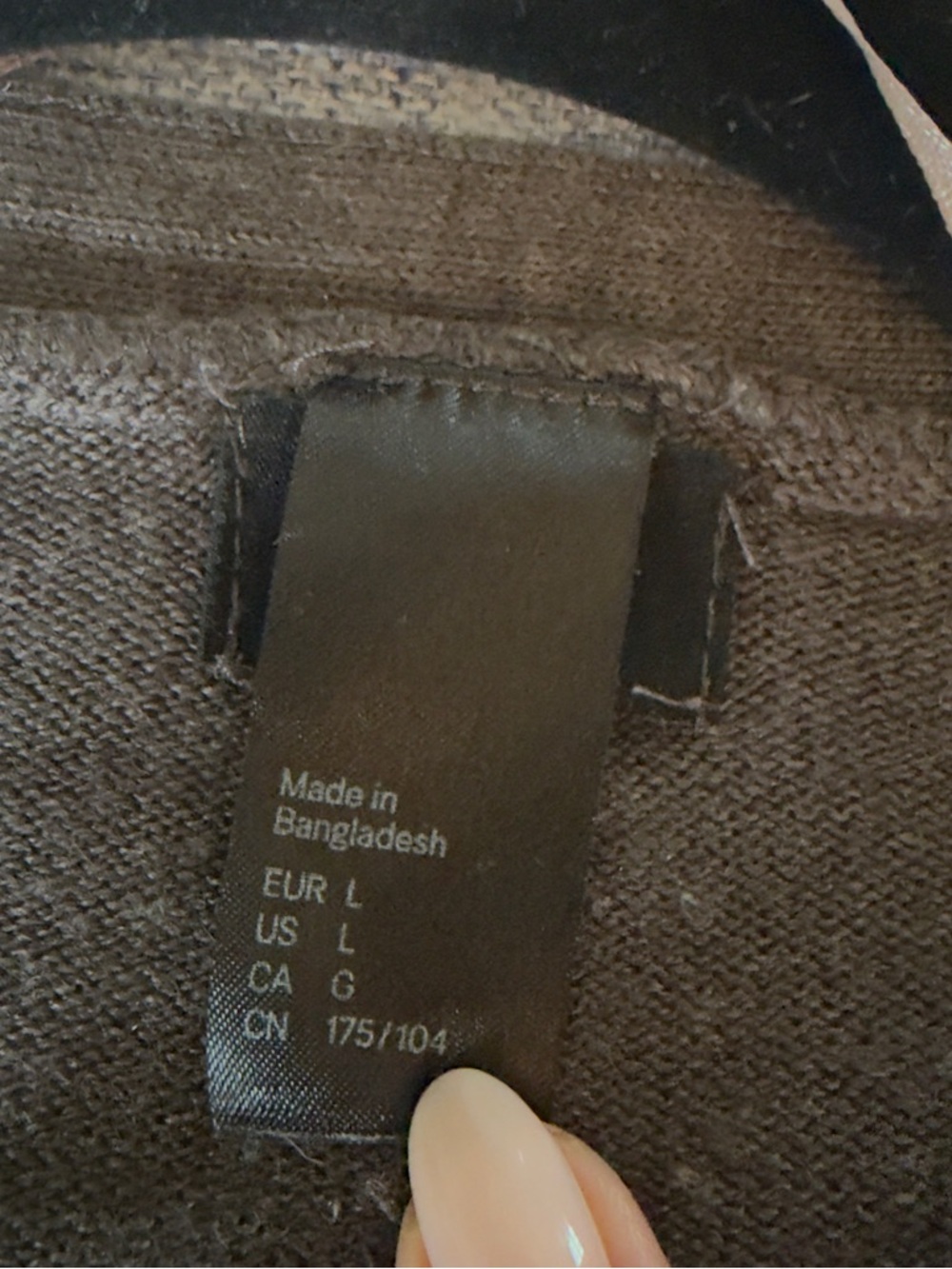 H&M Long Brown V-Neck Button Front Cardigan - Picture 4 of 5